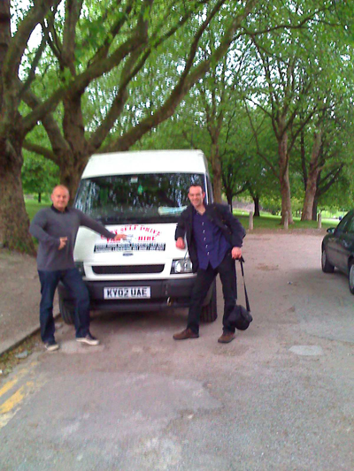 The Validators tour bus, safely parked in Bristol.